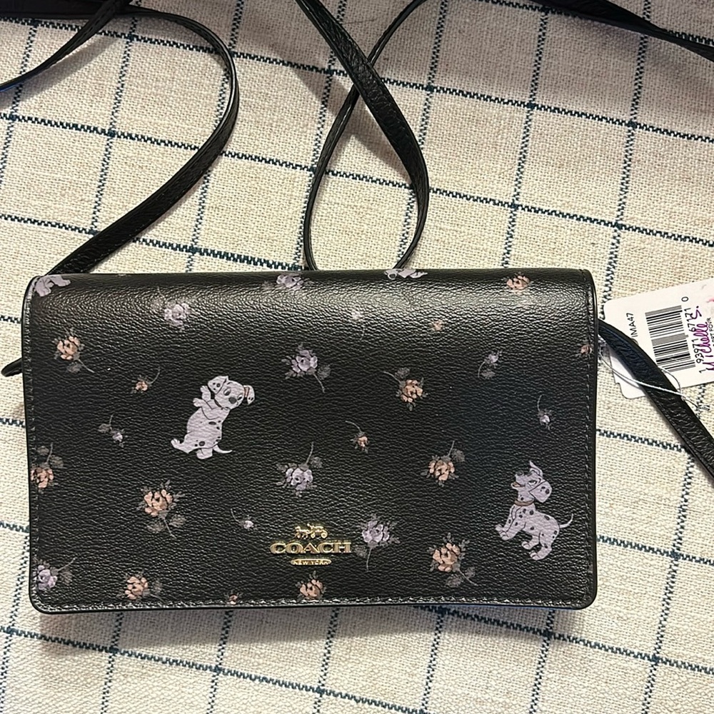 COACH DISNEY DINKY CROSSBODY BAG WITH MIXED 101 DALMATIONS PRINT